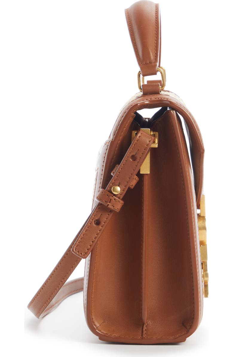 Saint Laurent Mini Cassandra Raffia Top Handle Bag, Alternate, color,