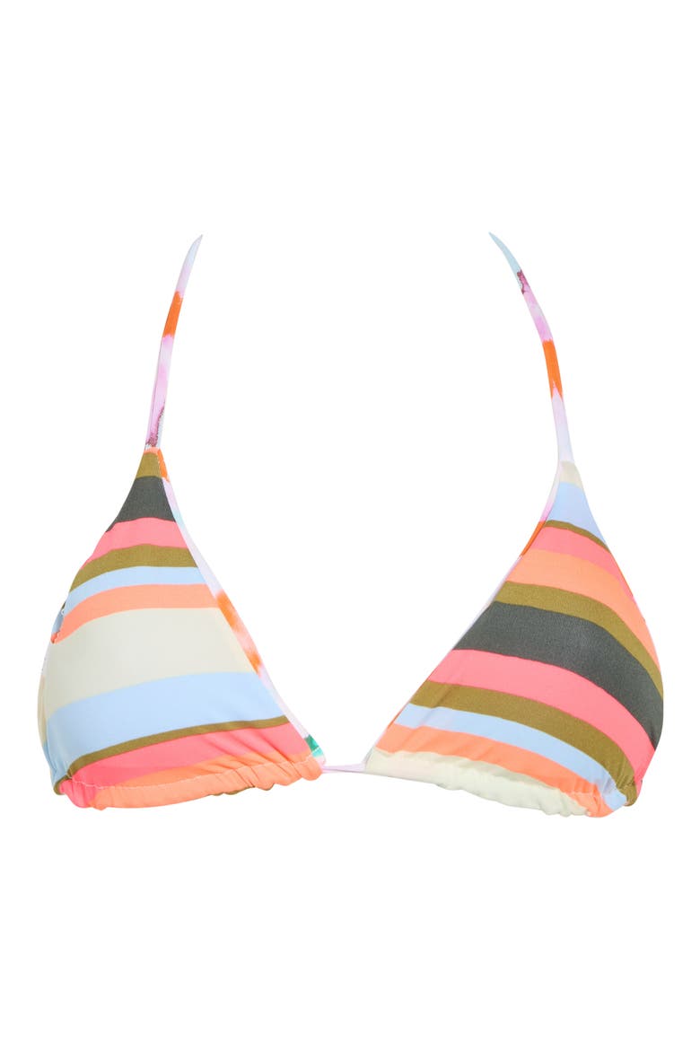 Balmy Tie Dye Triangle Bikini Top, Alternate, color, PINK