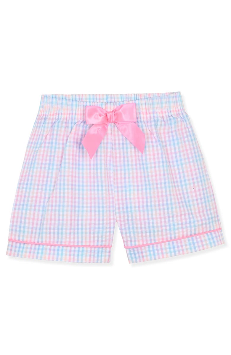 SLEEP ON IT Kids' Two-Piece Short Pajamas & Scrunchie Set, Alternate, color, Pink Multi