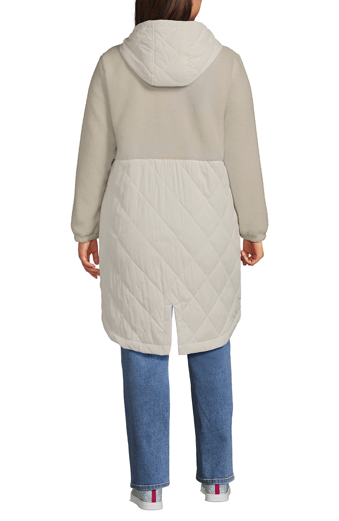 High Pile Quilted Mixed Media Parka - image 2