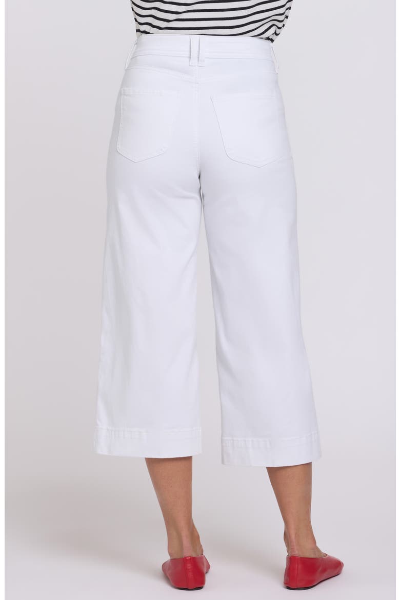 Brigitte Patch Pocket High Waist Wide Leg Capri Jeans, Alternate, color, OPTIC WHITE