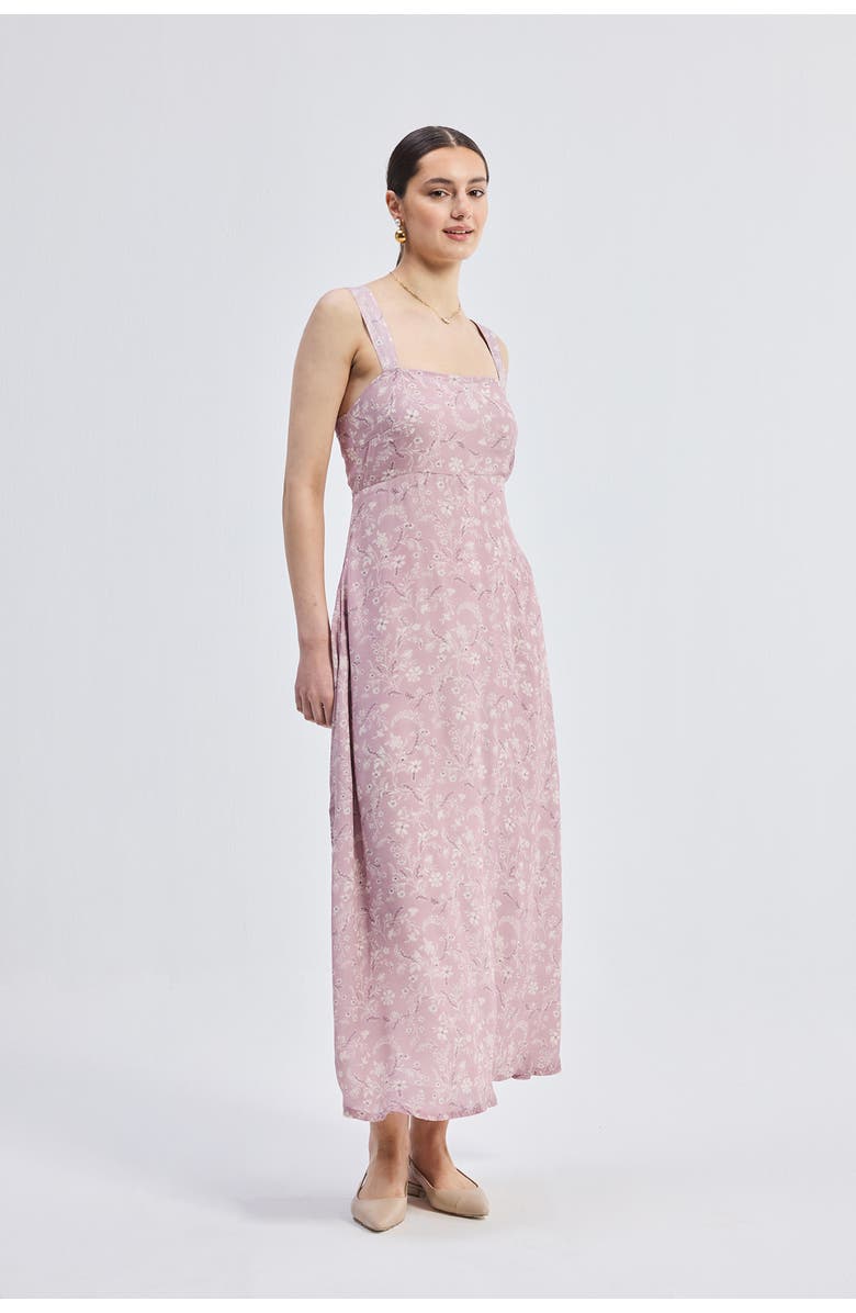 Reistor Perfect Floral Maxi with Tapered Straps in Pink, Alternate, color, Blossom Blush