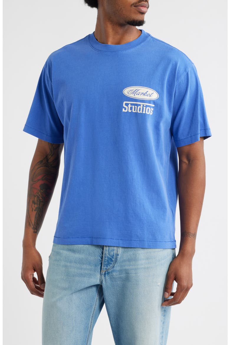 Stallion Cotton Graphic T-Shirt, Main, color, DAZZLING BLUE