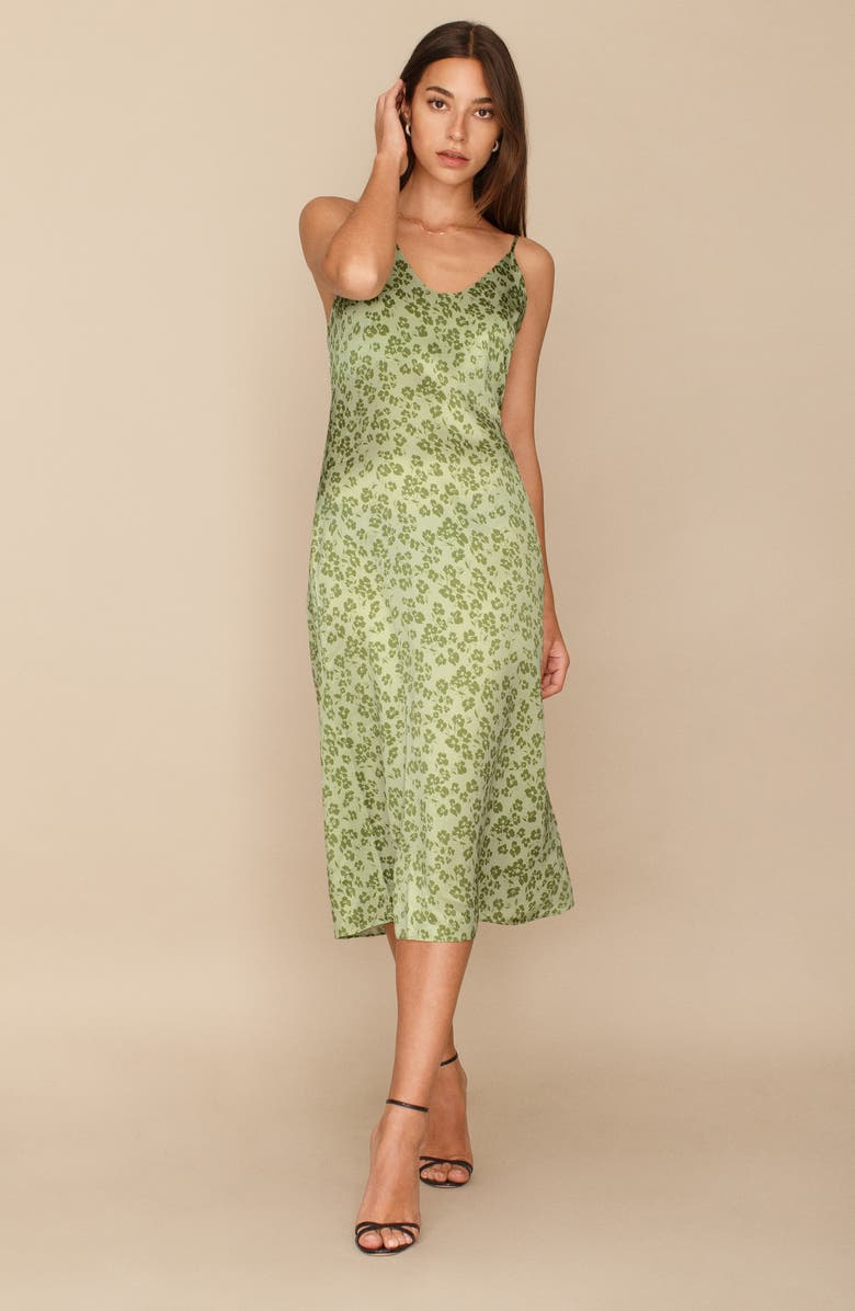 Reformation Sofia Silk Slipdress, Alternate, color, 