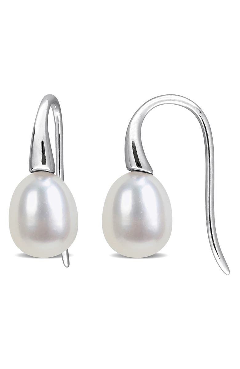 DELMAR Cultured Freshwater Pearl Drop Earrings, Main, color, White