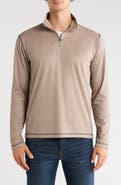 Vintage 1946 Plated Knit Mini Oxford Quarter Zip Pullover