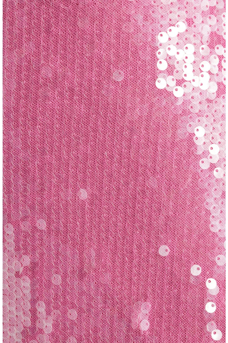 Sequin Open Back Long Sleeve Cocktail Minidress, Alternate, color, PINK