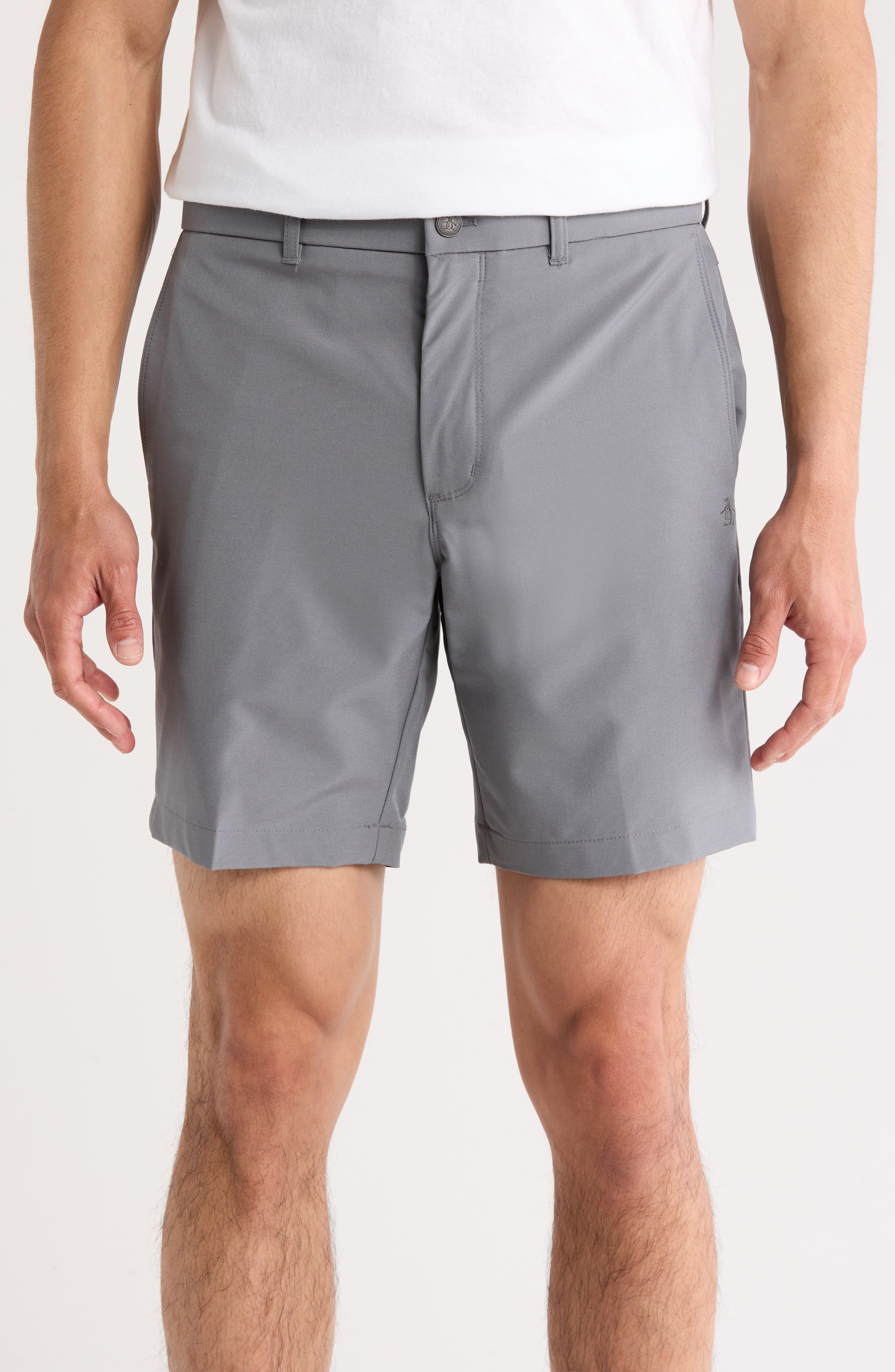 Original Penguin Technical Flat Front 7.5-Inch Shorts