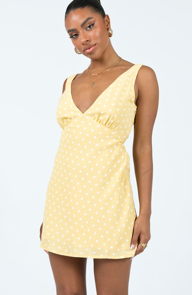 Princess Polly Nellie Polka Dot Minidress, Alternate, color, 