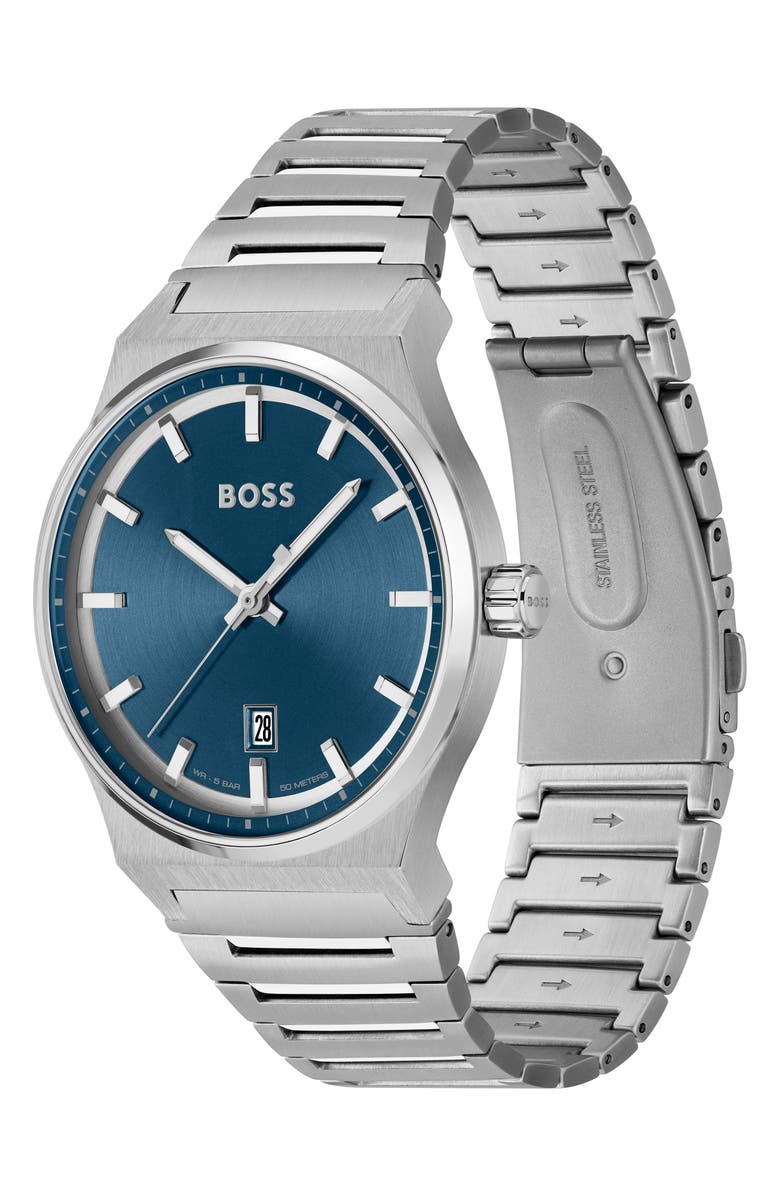 BOSS Candor Bracelet Watch, 41mm, Alternate, color, Blue