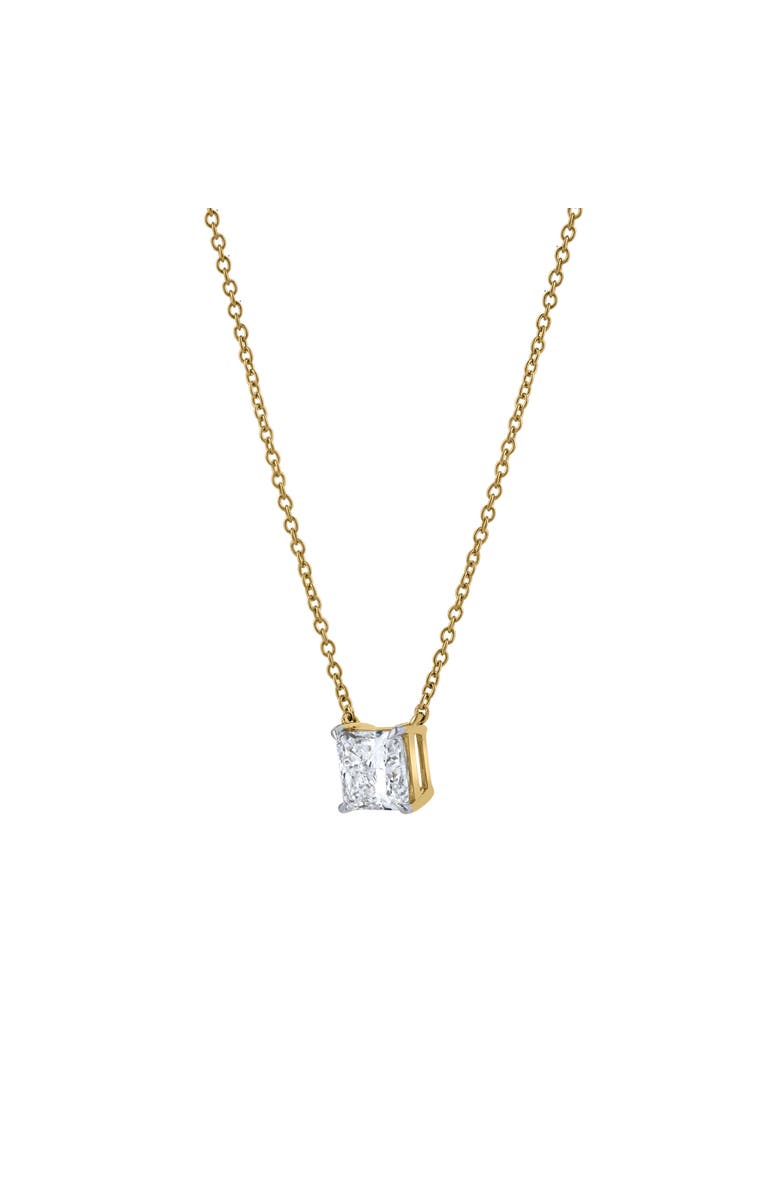 LuvMyJewelry Princess Charm 14K Gold Lab Grown Diamond Necklace - 0.75 ct, Alternate, color, 14K Yellow Gold