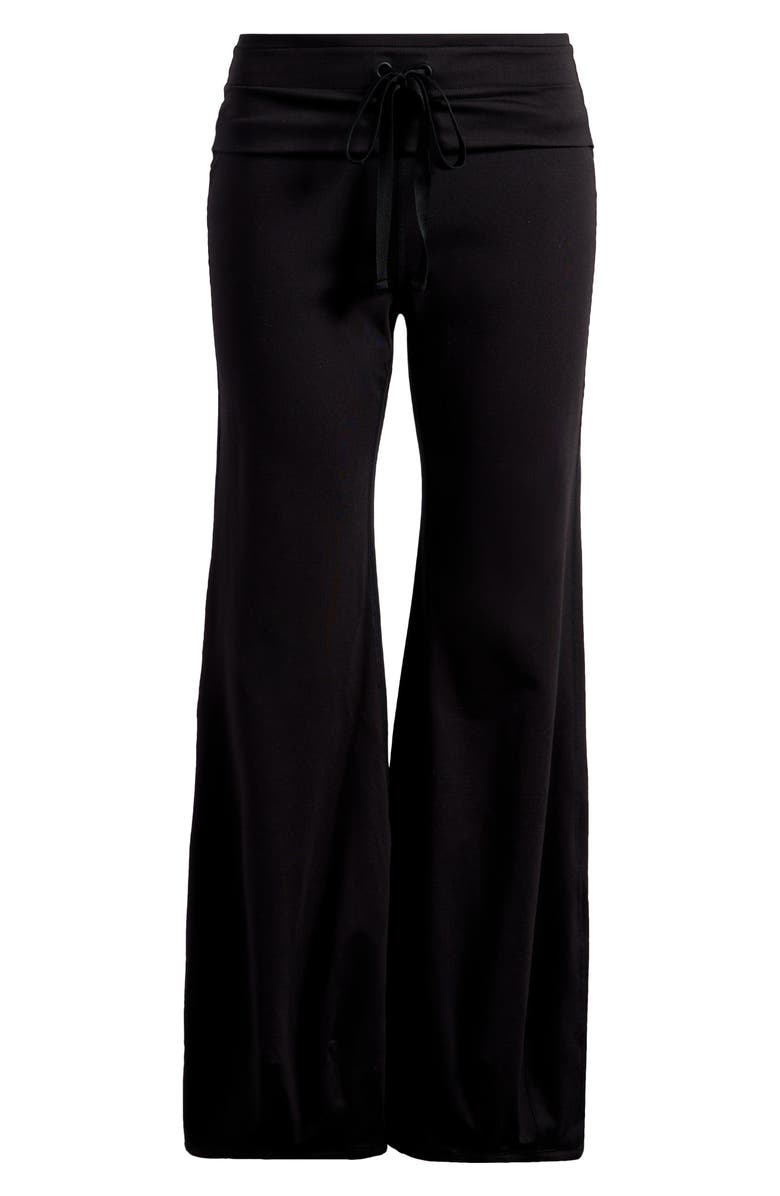 Free People FP Movement Quick Step Drawstring Flare Pants, Alternate, color, Black