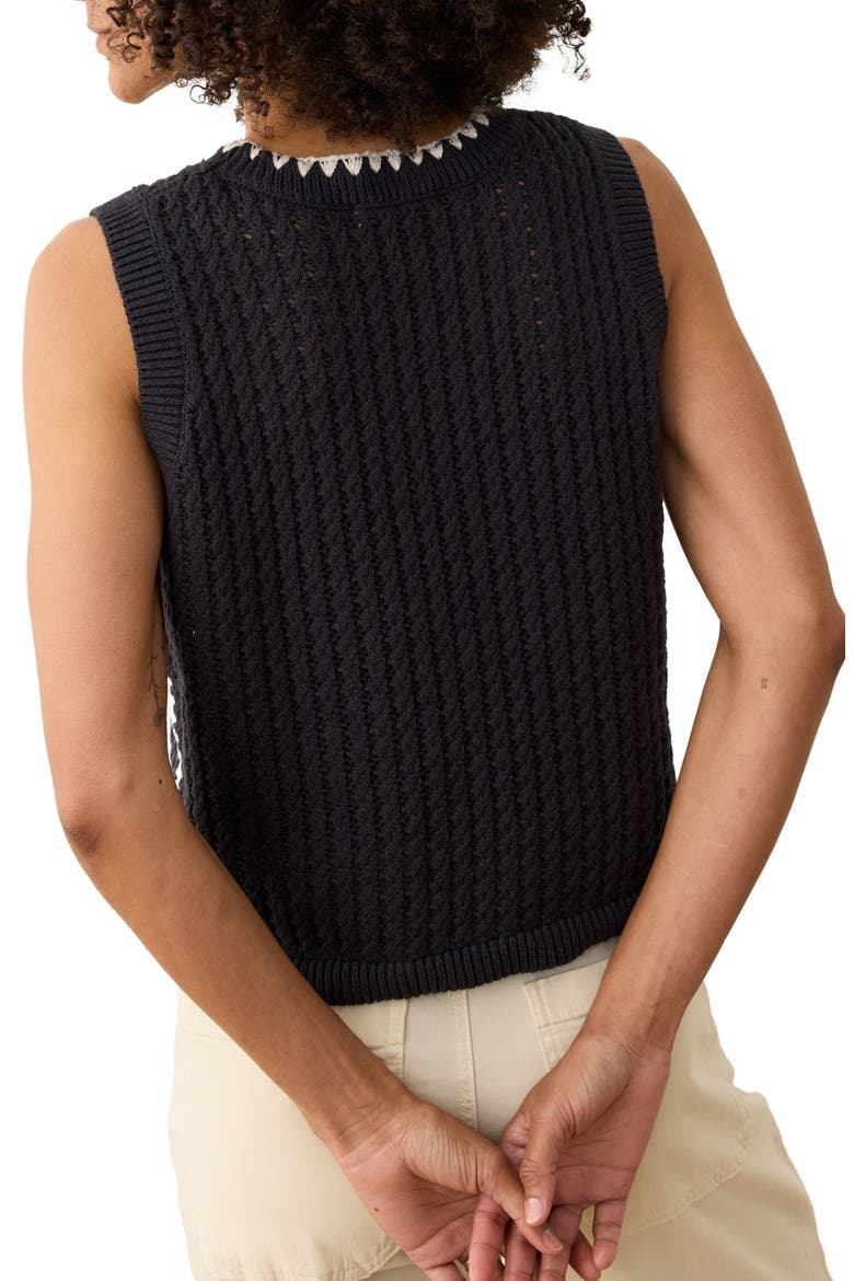 Clara Sweater Vest, Alternate, color, BLACK
