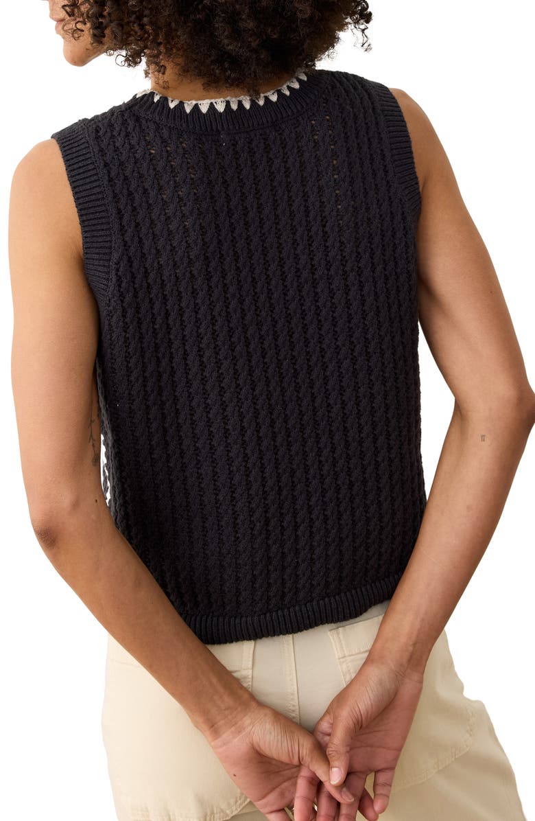 Marine Layer Clara Sweater Vest, Alternate, color, Black