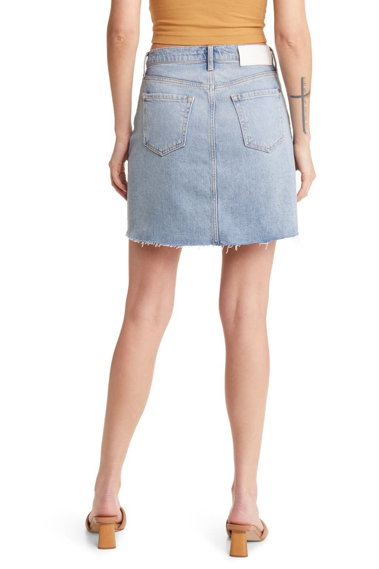 Mia Denim Skirt, Alternate, color, AIR WASH
