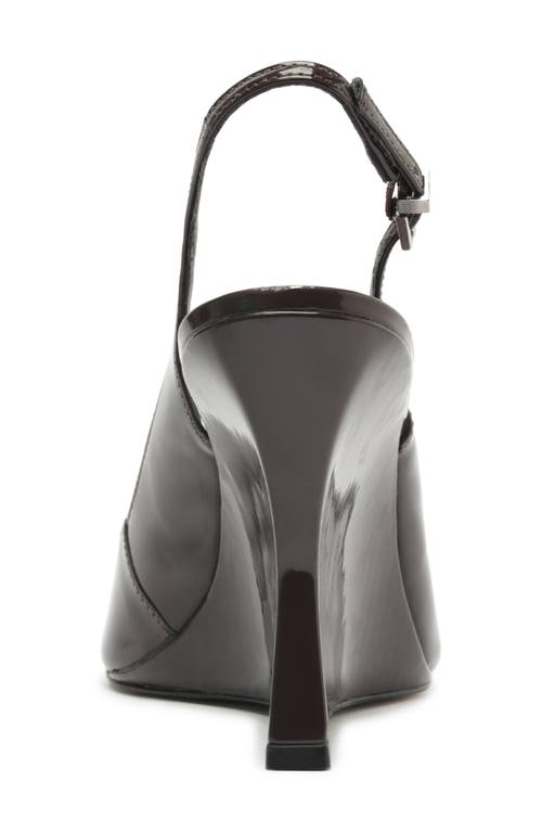 Arezzo Rowen Slingback Pointed Toe Wedge Pump In Brown