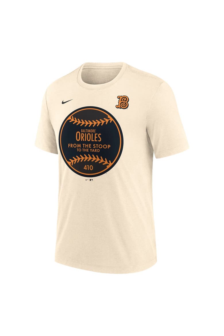 Men's Nike Tan Baltimore Orioles City Connect Legacy Tri-Blend T-Shirt, Alternate, color, Tan