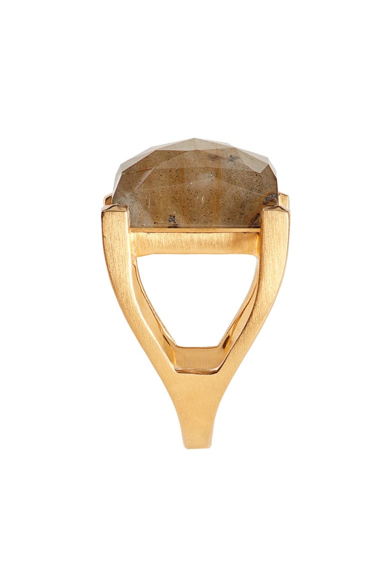 Plaza Semiprecious Stone Ring, Alternate, color, LABRADORITE/GOLD