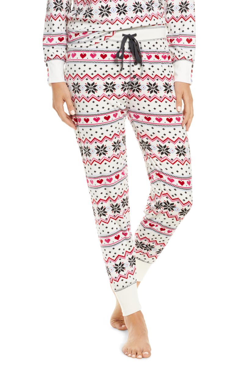 PJ Salvage Oh My Velour Pajama Pants, Main, color, 