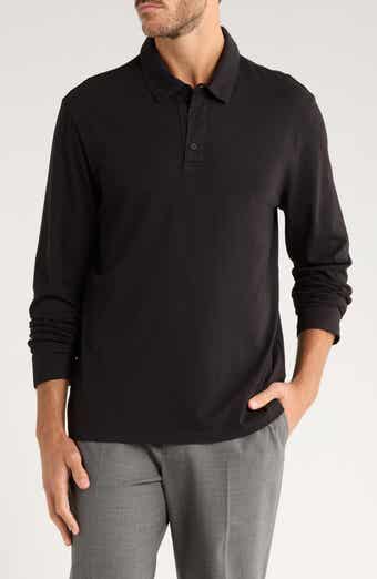 Vince Cotton Long Sleeve Polo