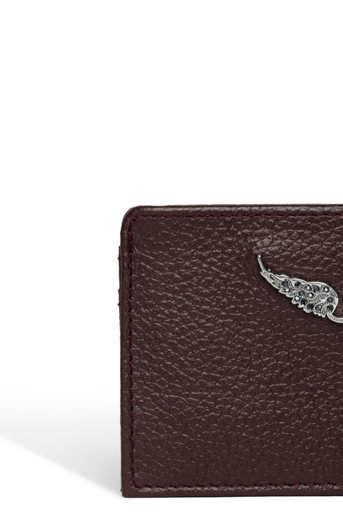 Zadig & Voltaire Pass Leather Card Case In Red