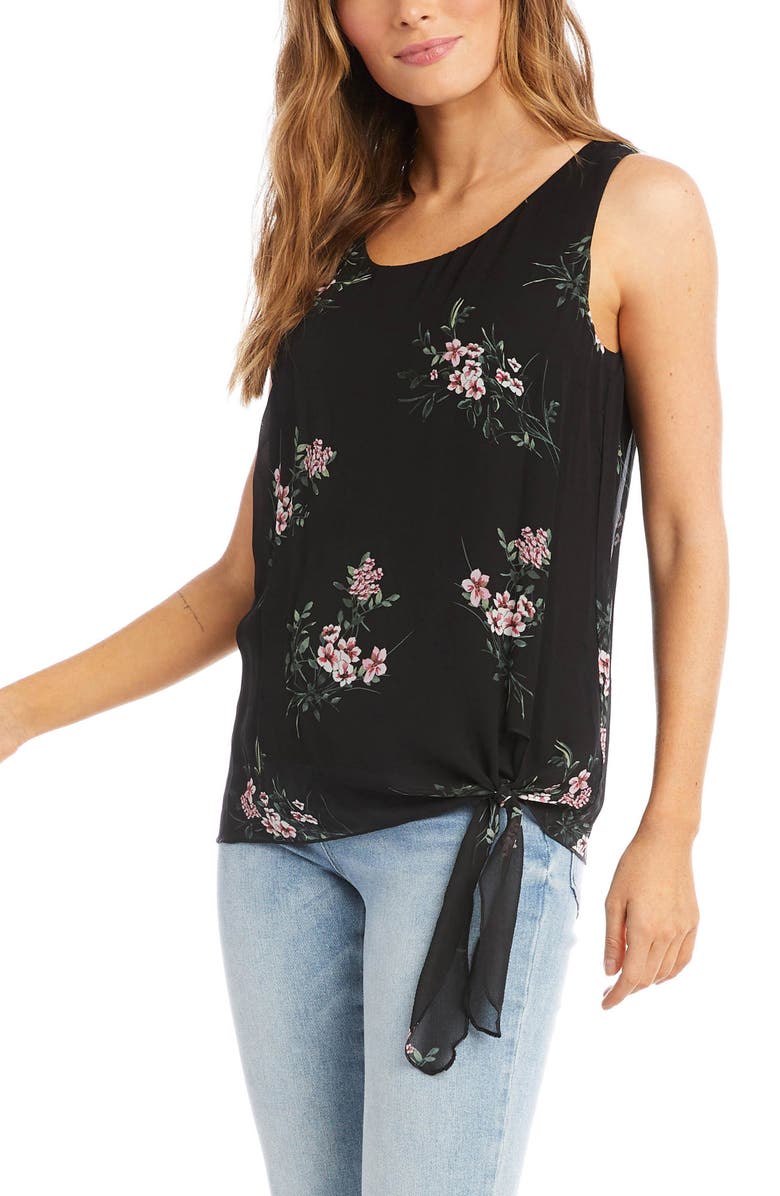 Karen Kane Floral Print Side Tie Top, Alternate, color, 