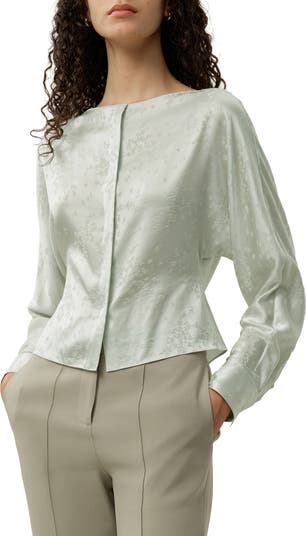週末SALE‼️【新品未使用】glossy jacquard blouse Lilysilk Women's YING Jacquard Silk Blouse | Nordstrom