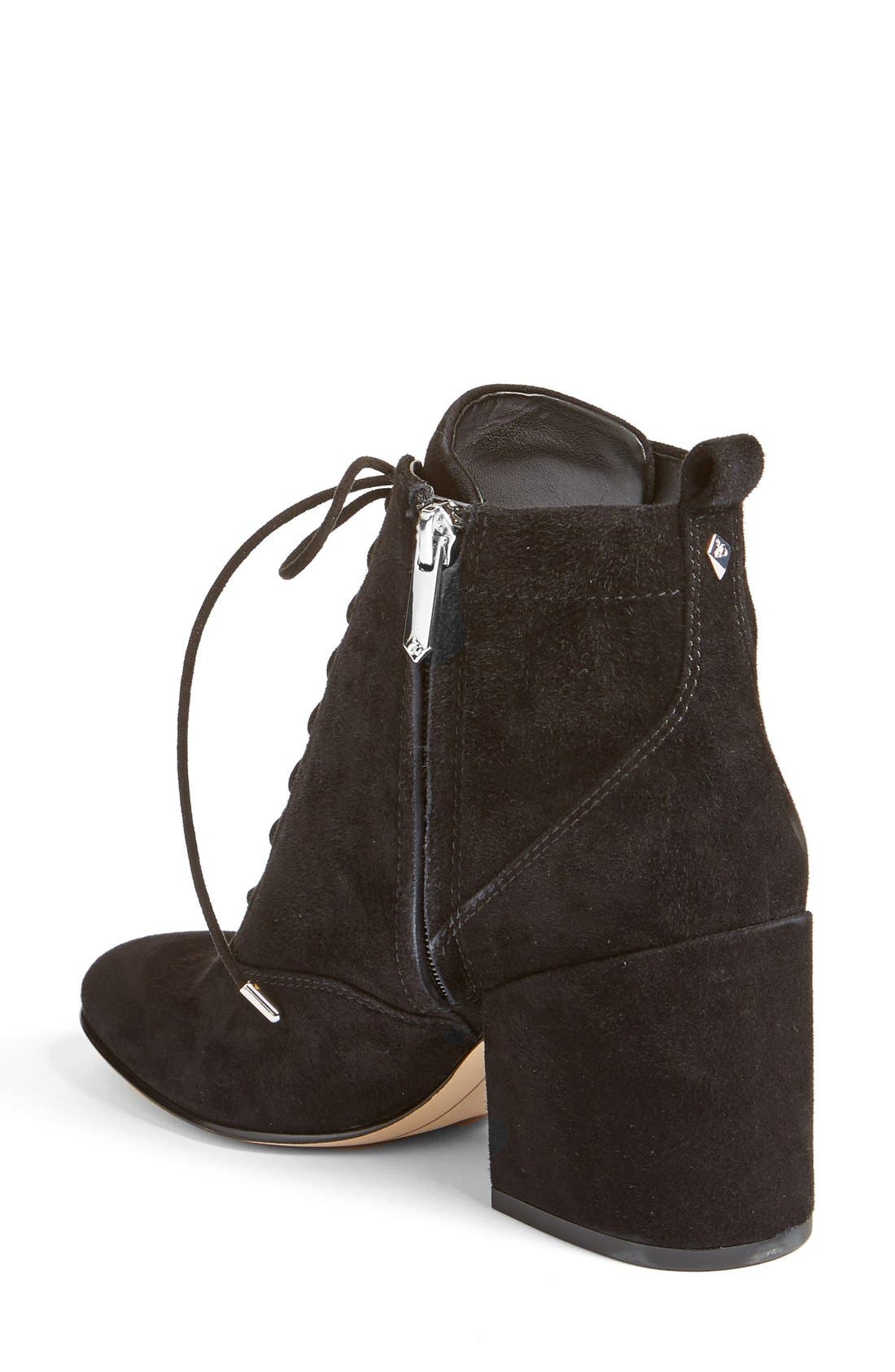 'Tate' Bootie, Alternate, color, BLACK SUEDE