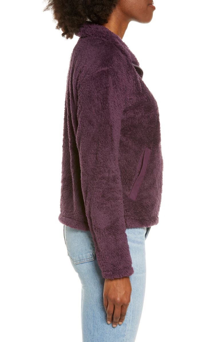 The North Face High Pile Fleece Pullover, Alternate, color, Blackberry Wine