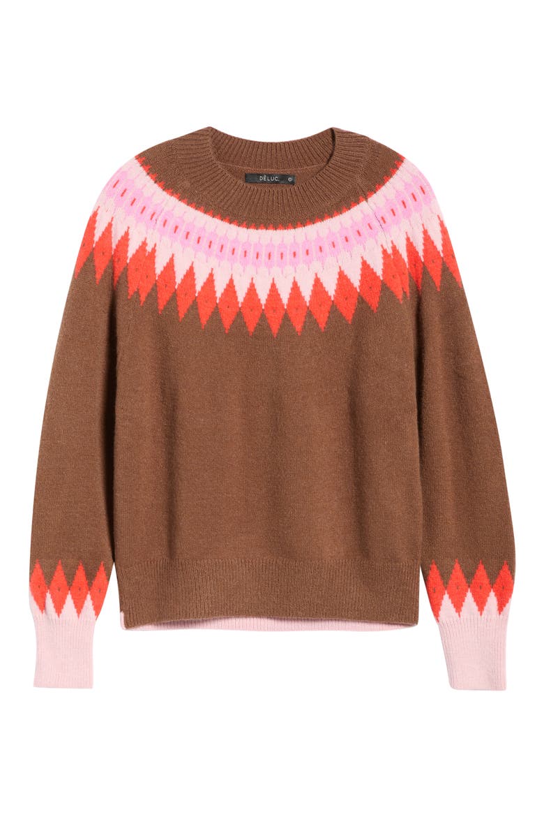 Rockets Fair Isle Sweater, Alternate, color, MULTICOLOR BROWN