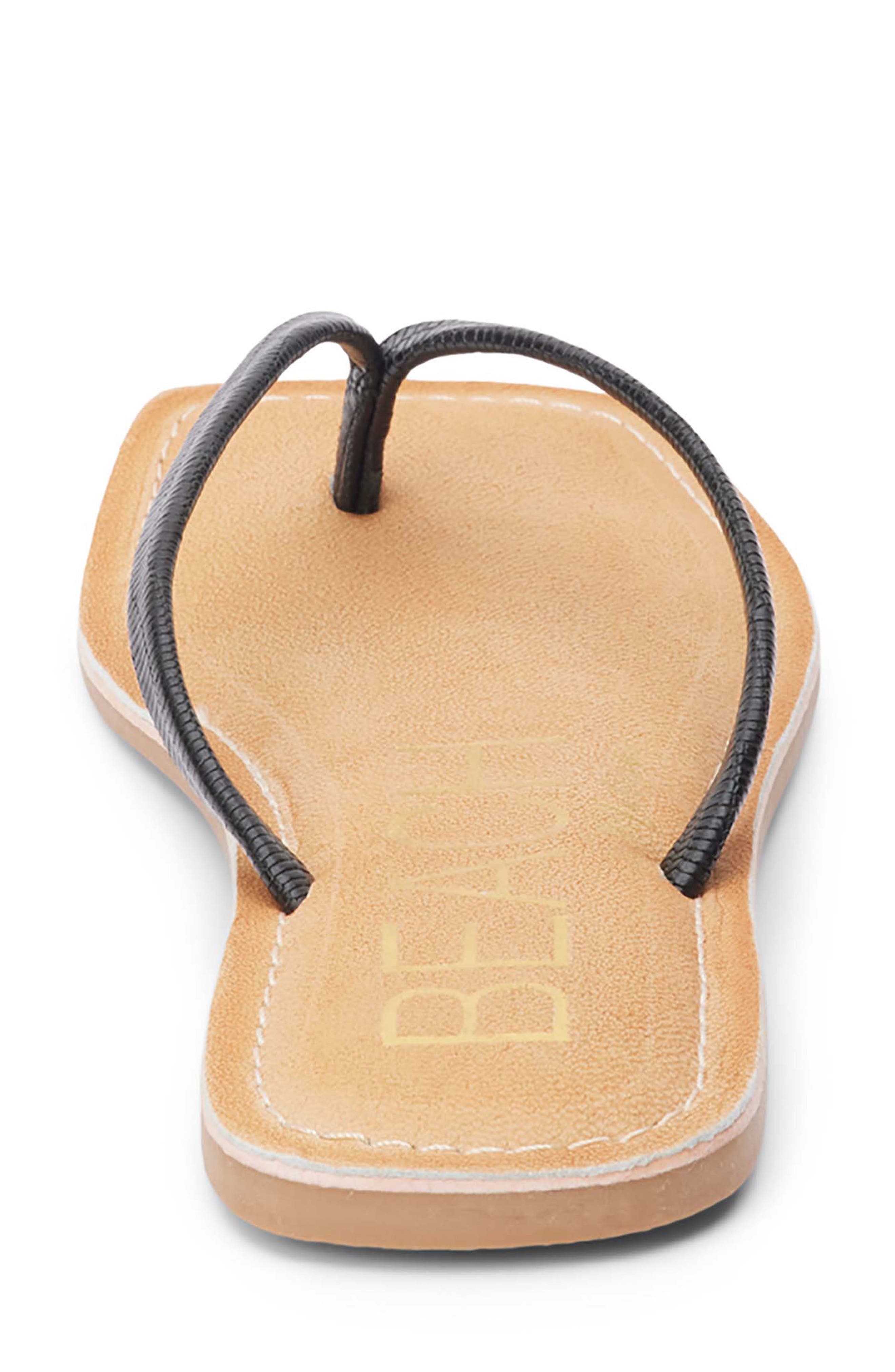 BEACH BY MATISSE Bungalow Flip Flop, Alternate, color, Black Lizard