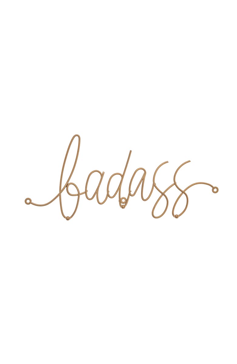 Totalee Gift Badass Metal Hook Rack Metal Gold, Main, color, Gold