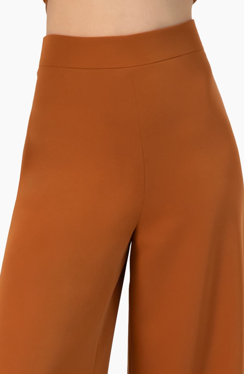 IVONNE Solid Ultra Wide-Leg Pants, Alternate, color, Brown