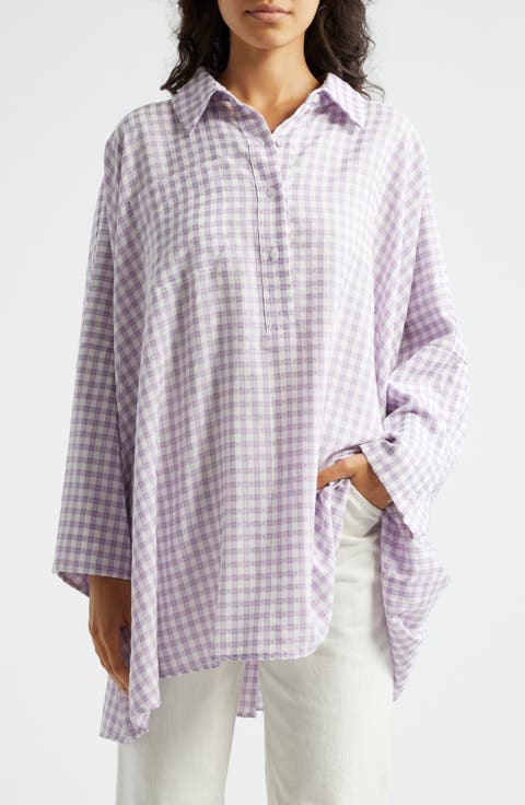 Gingham Check Oversize Shirt
