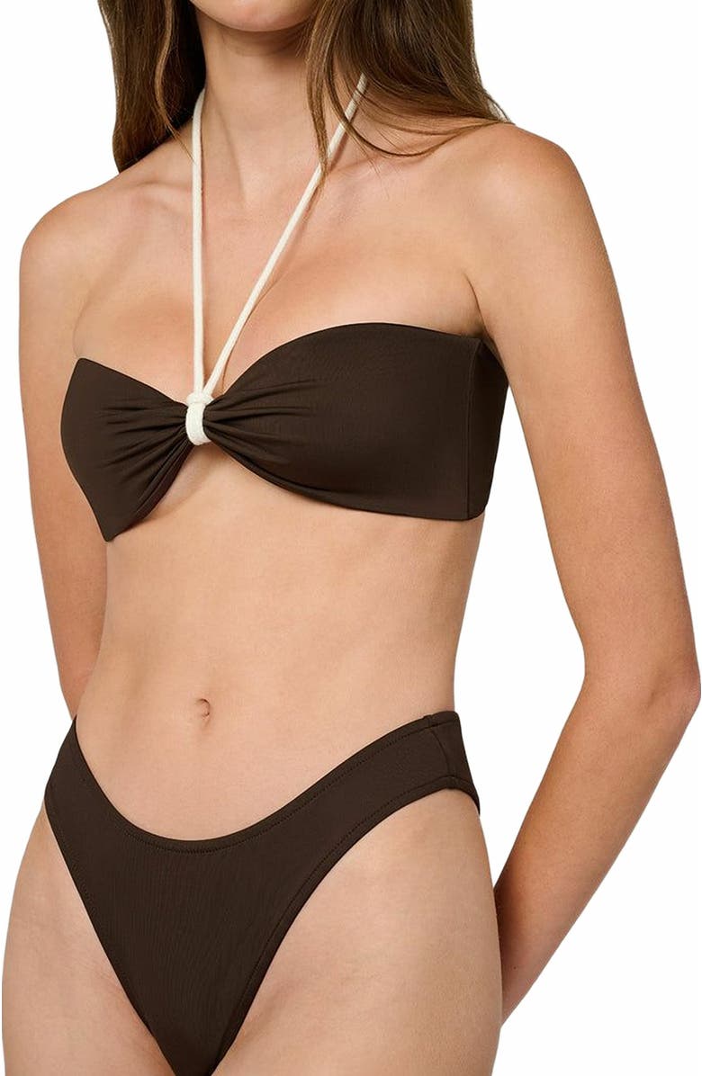 WeWoreWhat Classic Scoop Bottom, Alternate, color, Mahogany