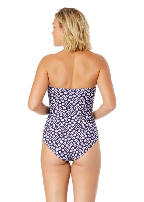 ANNE COLE TWIST FRONT SHIRRED ONE PIECE SWIMSUIT