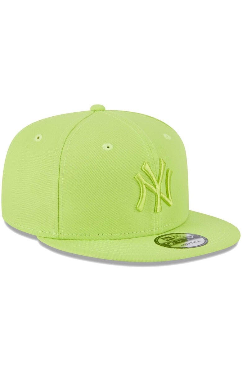 New Era Men's New Era Neon Green New York Yankees Spring Color Basic 9FIFTY Snapback Hat, Alternate, color, 