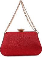 BERNESS Rhinestone Frame Handbag