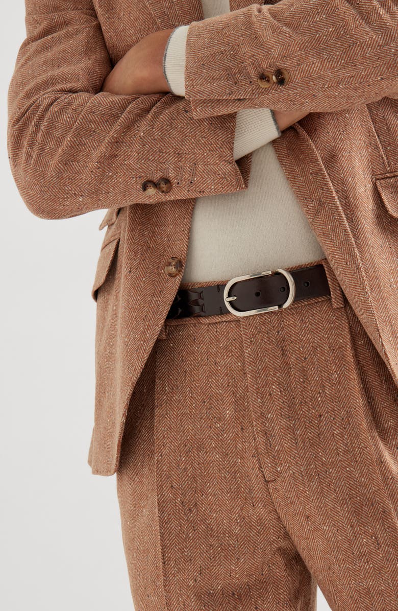 Brunello Cucinelli Chevron trousers, Alternate, color, Light Brown