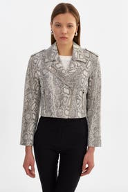 LAMARQUE Denalda | Leather Cropped Biker Jacket
