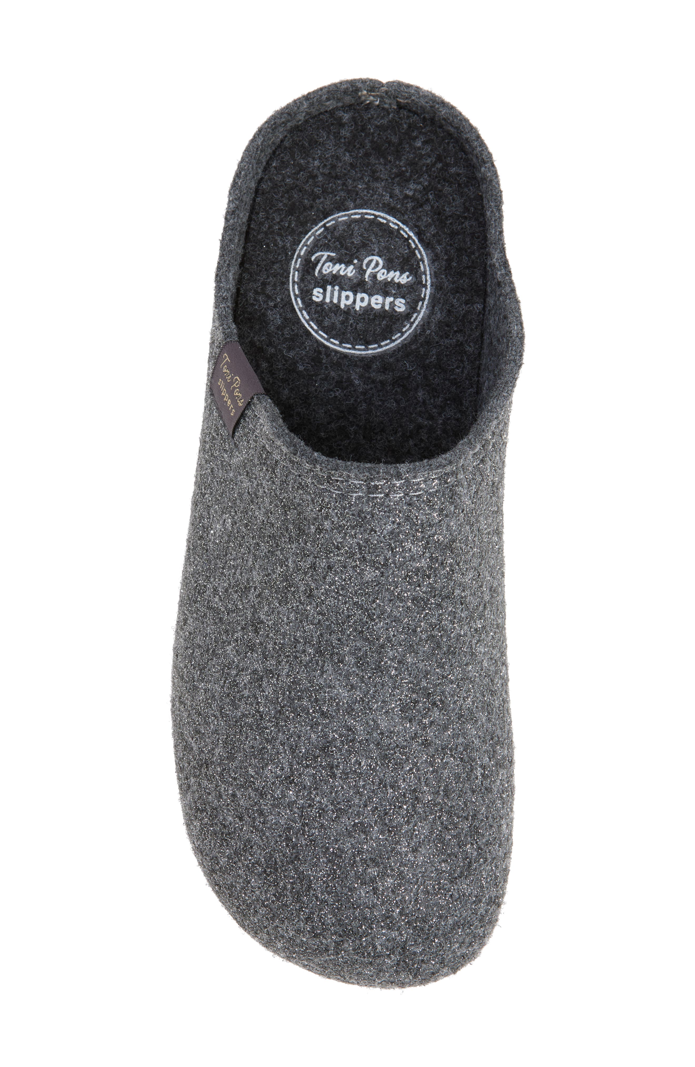 Toni Pons Maui Metallic Slipper, Alternate, color, Black