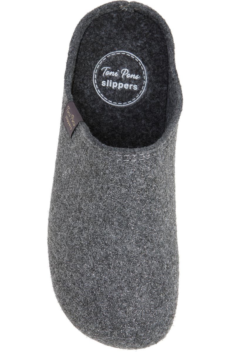 Toni Pons Maui Metallic Slipper, Alternate, color, Black