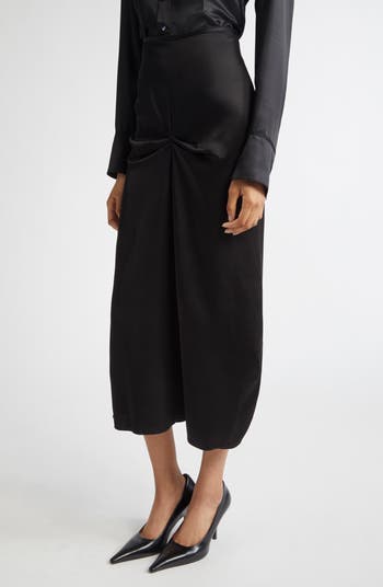 Draped Pleat Detail Skirt