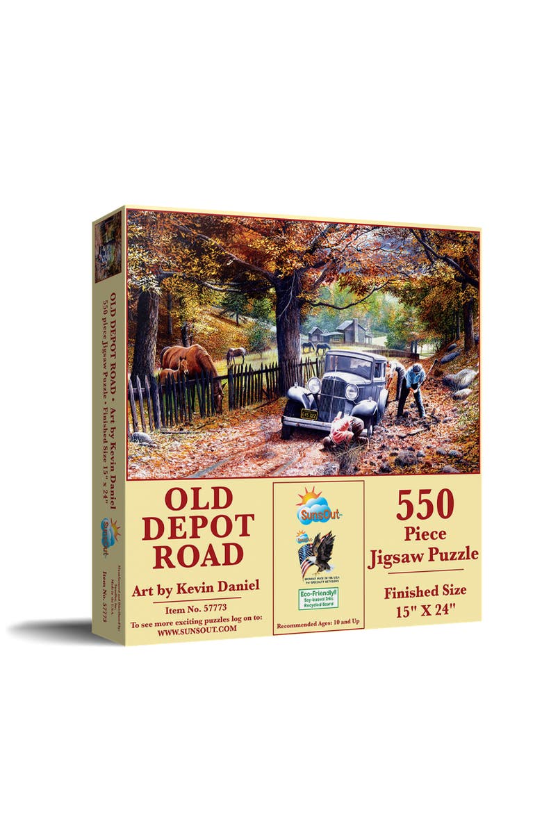 Sunsout Old Depot Road 550 piece Jigsaw Puzzle for Adults, Main, color, Multicolor