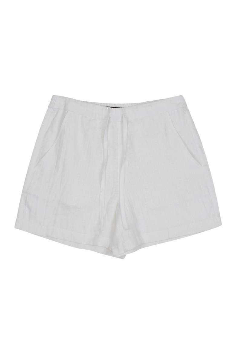 Womens Leanne Drawstring Short, Alternate, color, WHITE