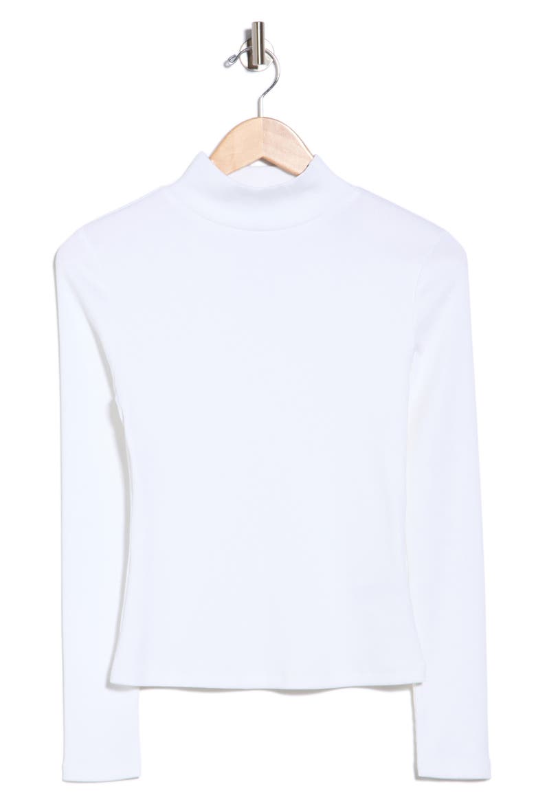 Nate Mock Neck Top, Main, color, WHITE