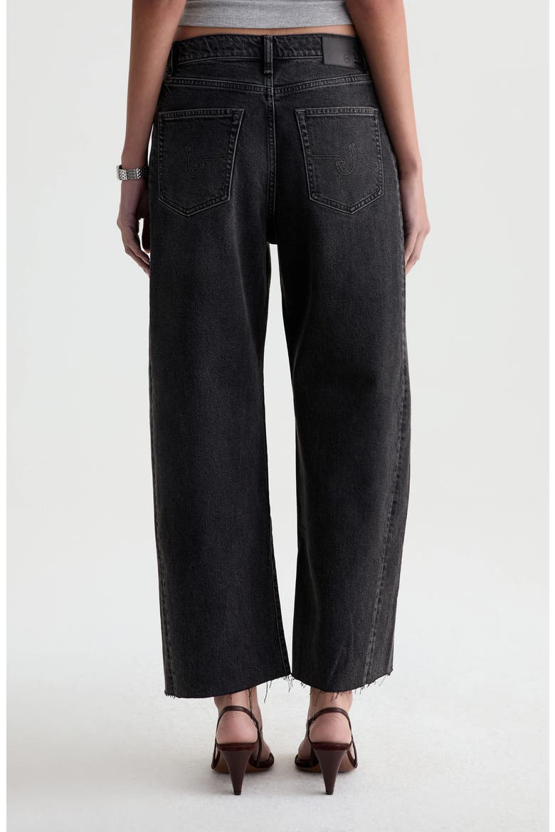 Hattie Raw Hem High Waist Crop Barrel Jeans, Alternate, color, SHIBUYA
