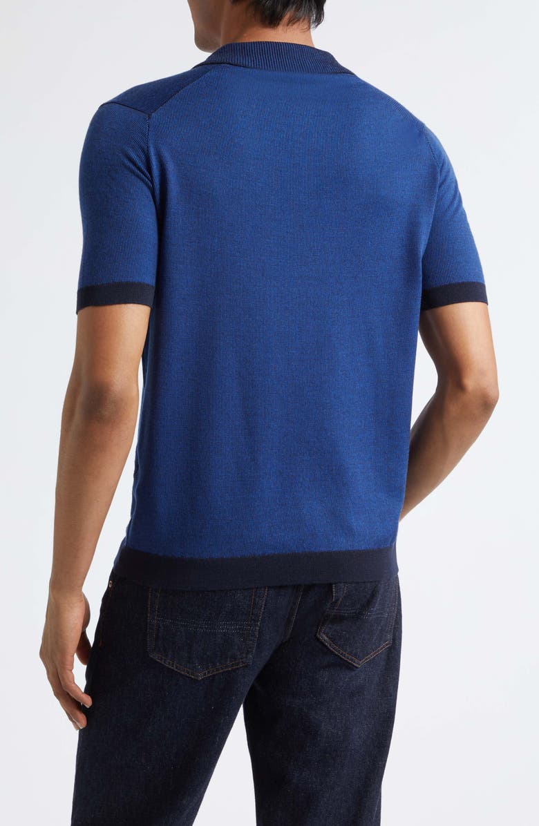 John Smedley Grenock Merino Wool Polo Sweater, Alternate, color, Midnight Blue