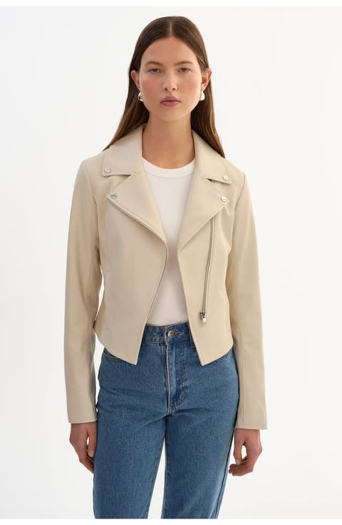 Pascale | Fitted Faux Leather Jacket