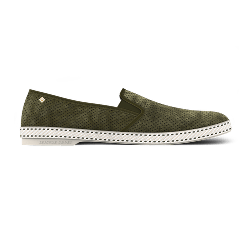 Rivieras Classic Suede Slip-on Loafer In Green